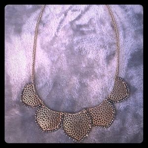 Gold Filagree Beaded Statement Necklace